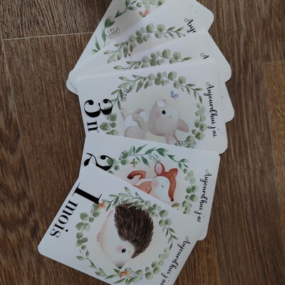 40 Cartes Étape Bébé "Rêver" - Coffret Cadeau Naissance - Pour Photos Et Souvenirs De La 1ère Année