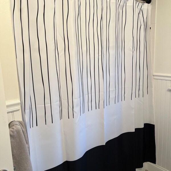 African Mudcloth Inspired Shower Curtain | Abstract Black and White ...