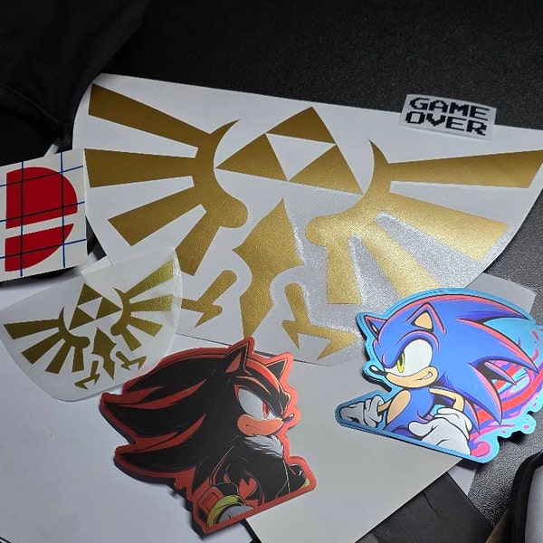 Sonic Metallic Sticker Vinyl Decal Werehog Shadow Knuckles Tails Amy ...