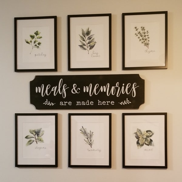 Kitchen Herbs Art Prints - Botanical Prints - (set of 6) - 8x10s - Etsy