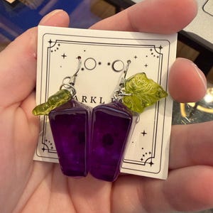 Squapes - FFXIV Square Grapes Earrings | Meme Fruit Jewelry