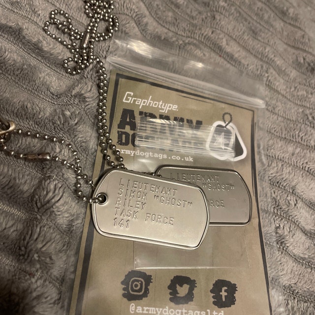 Simon 'Ghost' Riley US military dog tag set