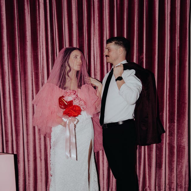 Pink Wedding Veil With Ruffles Pink Bridal Veil Hen Party Veil