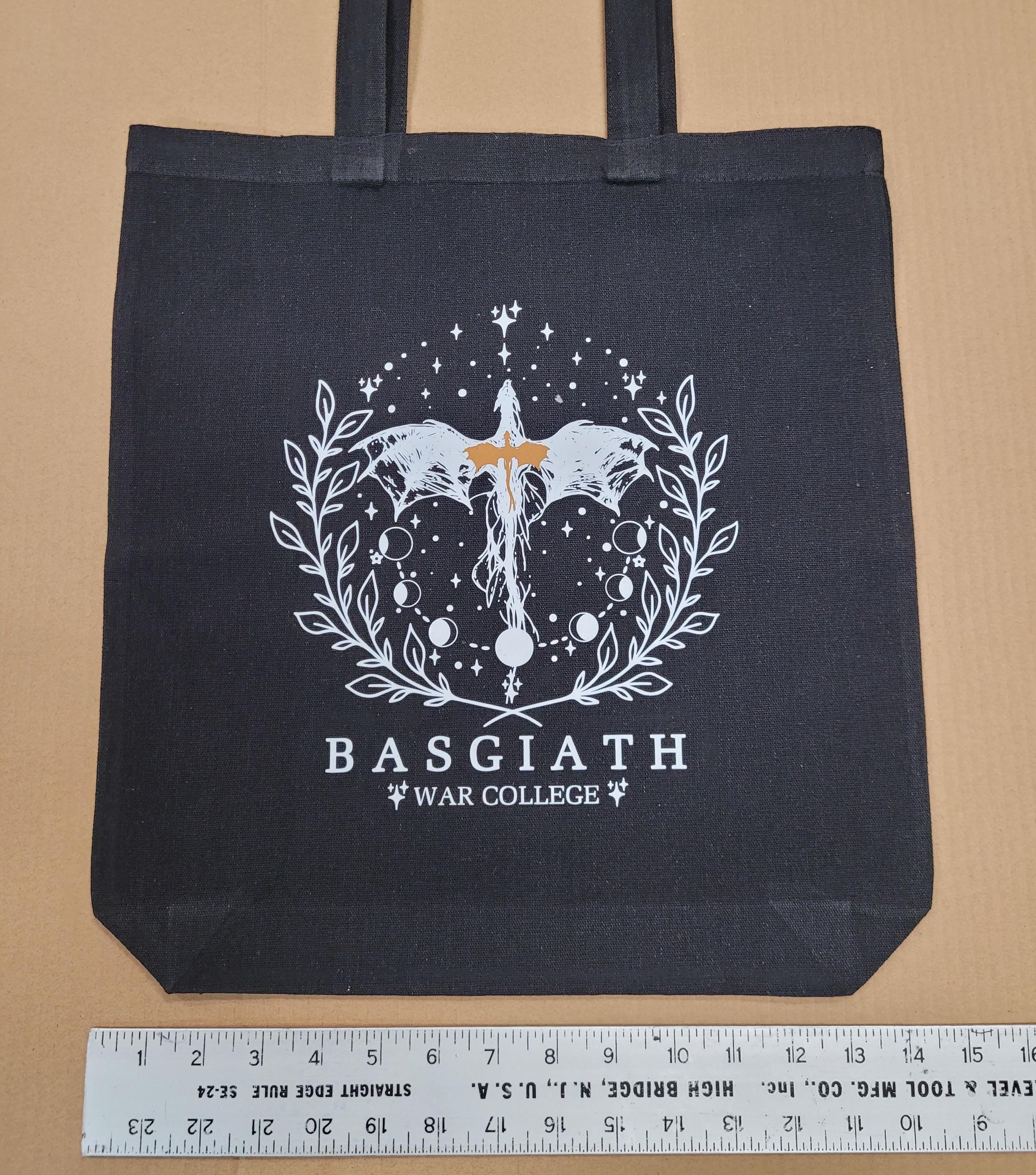 Fourth Wing Tote Bag, Basgiath War College Canvas Bag, Dragon Rider, Bookish Tote Bag Riders Quadrant, Fantasy reader