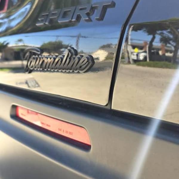 Custom Cursive Font Car Emblem - Custom Colors - Installs in Seconds ...