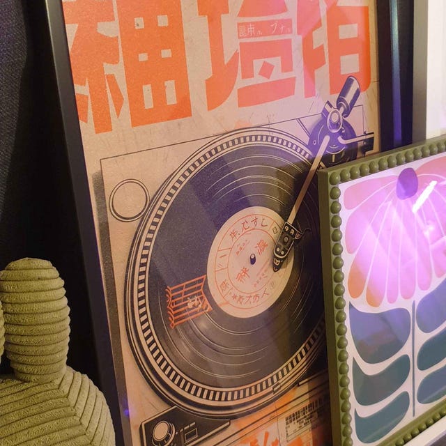 Japanese Retro Music Vinyl Art Print, Asian Wall Decor - Etsy