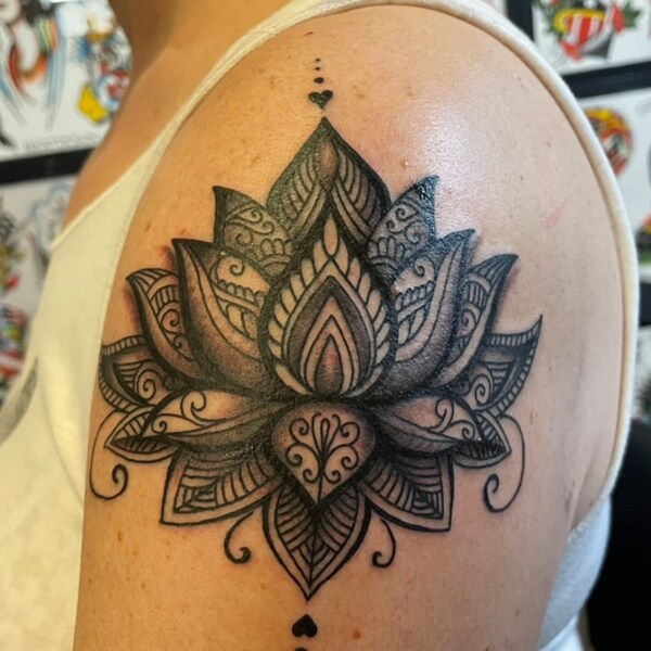 Half Sleeve Polynesian Tattoo Wrap Around Shoulder to Elbow - Tattoo ...