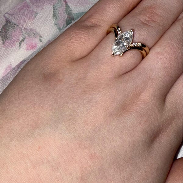 Starlit Promise · Marquise Cut Promise Ring