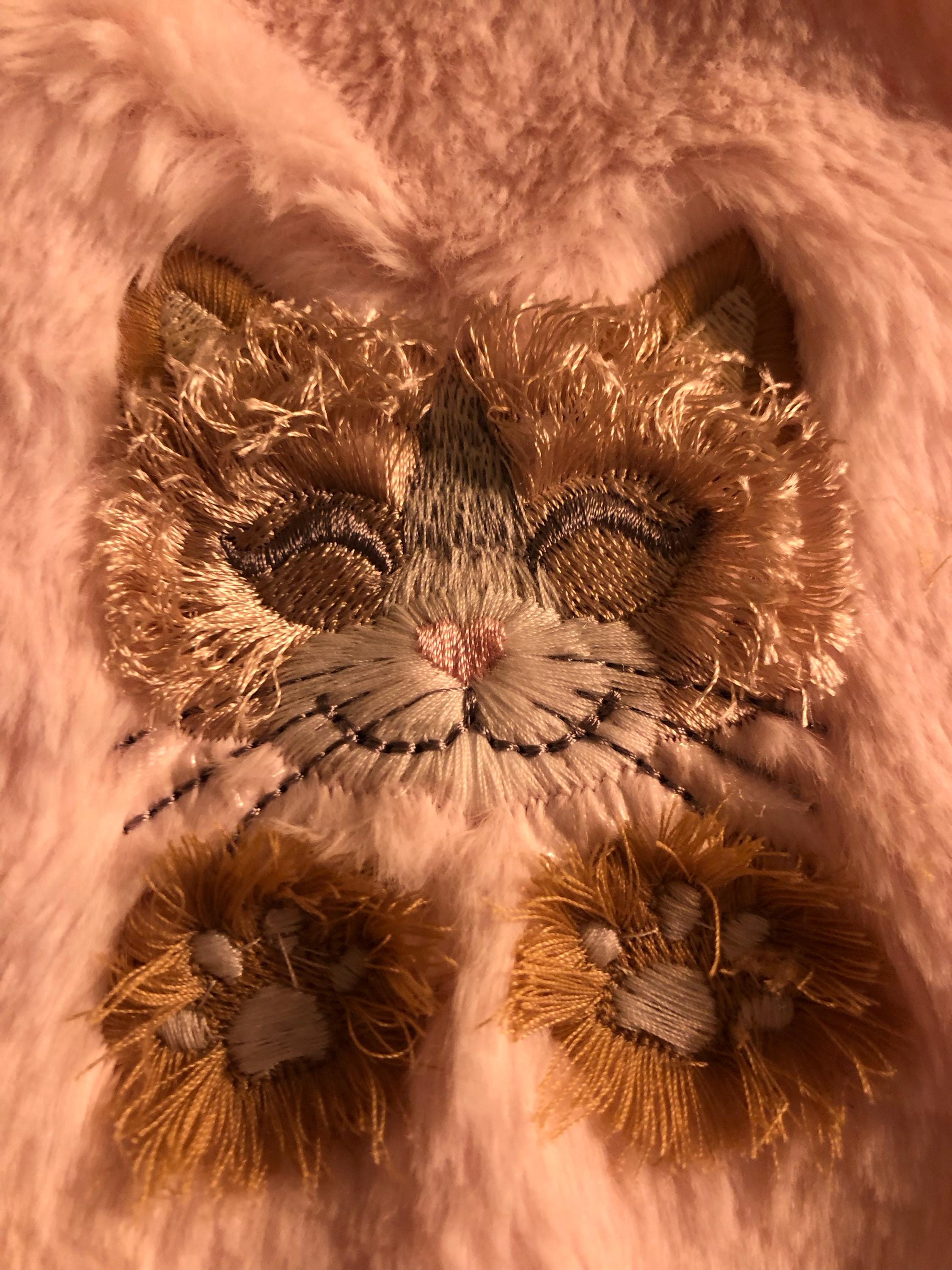 Customer project using Adorable Little Fringed Kitten Kitty Cat embroidery design
