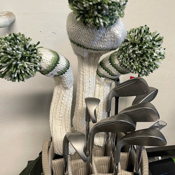 Hand Knit Golf Club Covers Etsy