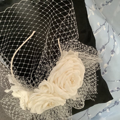 Wedding Hat Couture Bridal Hat. Ivory Bridal Hat Wedding - Etsy