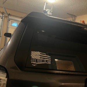 American Flag & Cross Car Truck Van Window or Bumper Sticker | Etsy