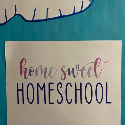 Home Sweet Homeschool Printable, Home Sweet Homeschool Sign, Classroom ...