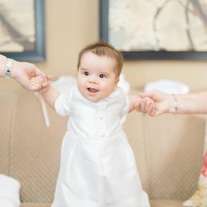 Mikado Boys Christening Gown Baptism Outfit Romper Cape Newborn Baby Gift Heirloom Gown
