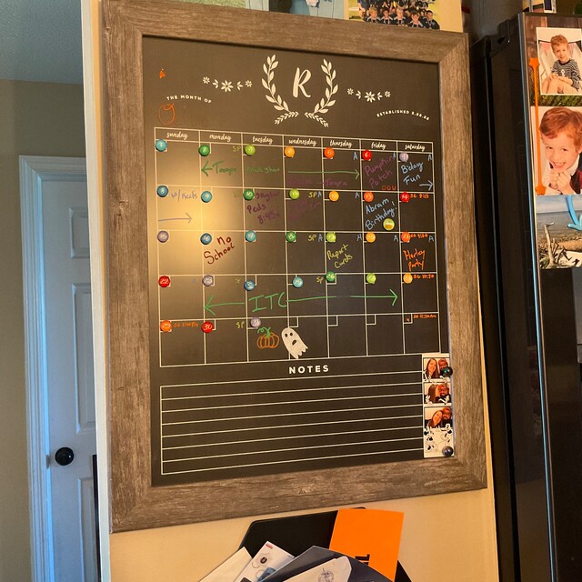 2023 Personalized Dry Erase Framed Monthly Calendar Medium Whiteboard  Calendar for Office Personalized Housewarming Gift 18100 - Etsy