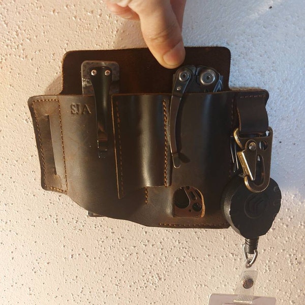 New Multitool Genuine Leather Sheath Pocket Organizer Tool Holder (multitools are not included) main image 1
