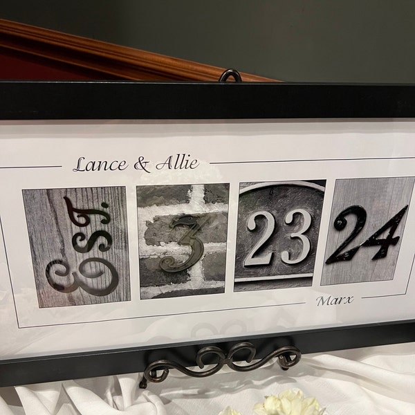 WEDDING DATE GIFT - Wedding Gift Idea, Gift for the Couple, Wedding ...
