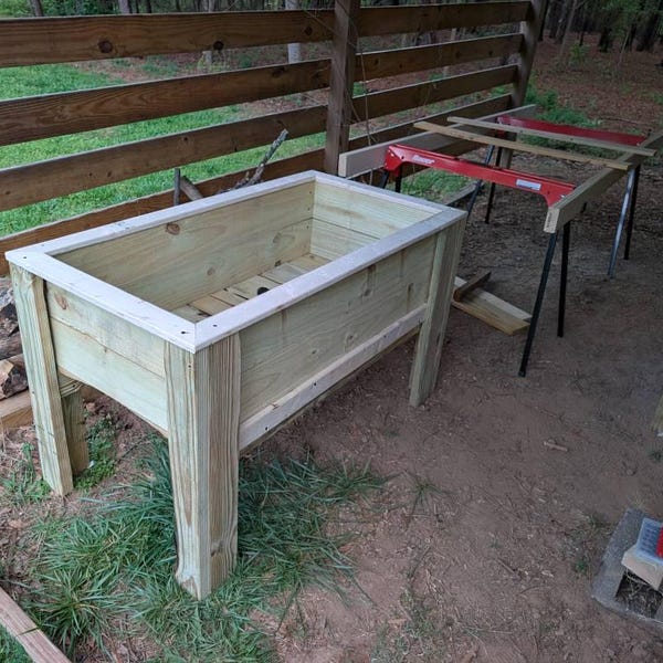 DIY Cedar Raised Garden Bed Plans: Elevated Planter Box (PDF Plan) - Etsy