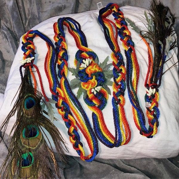 Handfasting Cord - Bloom: Rainbow - Bespoke Artisan Handfasting Cord ...