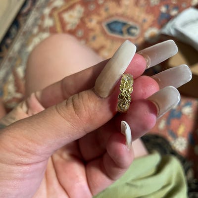 Hawaiano Argento Tre Colori Oro 3 Plumeria Fiore Cz Anello Di - Foto 10