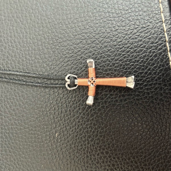 Nail Cross Necklace Gold Filled 18