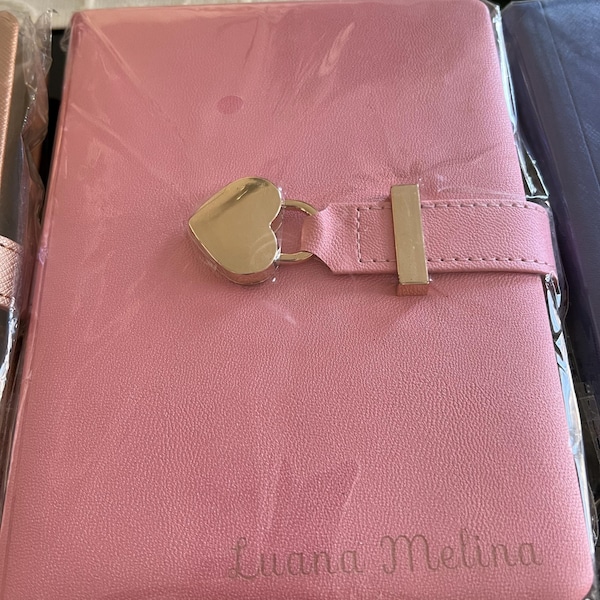 Custom Lock Journal With Refillable Page, PU Leather Journal, Journal ...