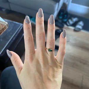 Customer photo from Amber, Dainty Raw Garnet Ring