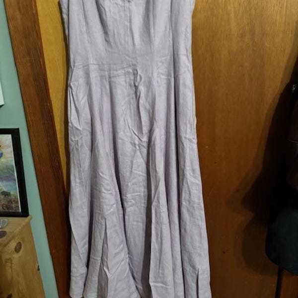 DEMURE LINEN DRESS- IVORY