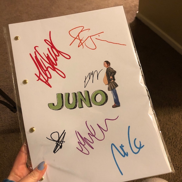 Juno Movie Script Screenplay Signatures Autograph Reprint Ellen Page ...