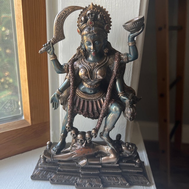 7.5インチ カーリー像: ヒンドゥー教の女神カリカ、インド芸術 - Etsy 日本