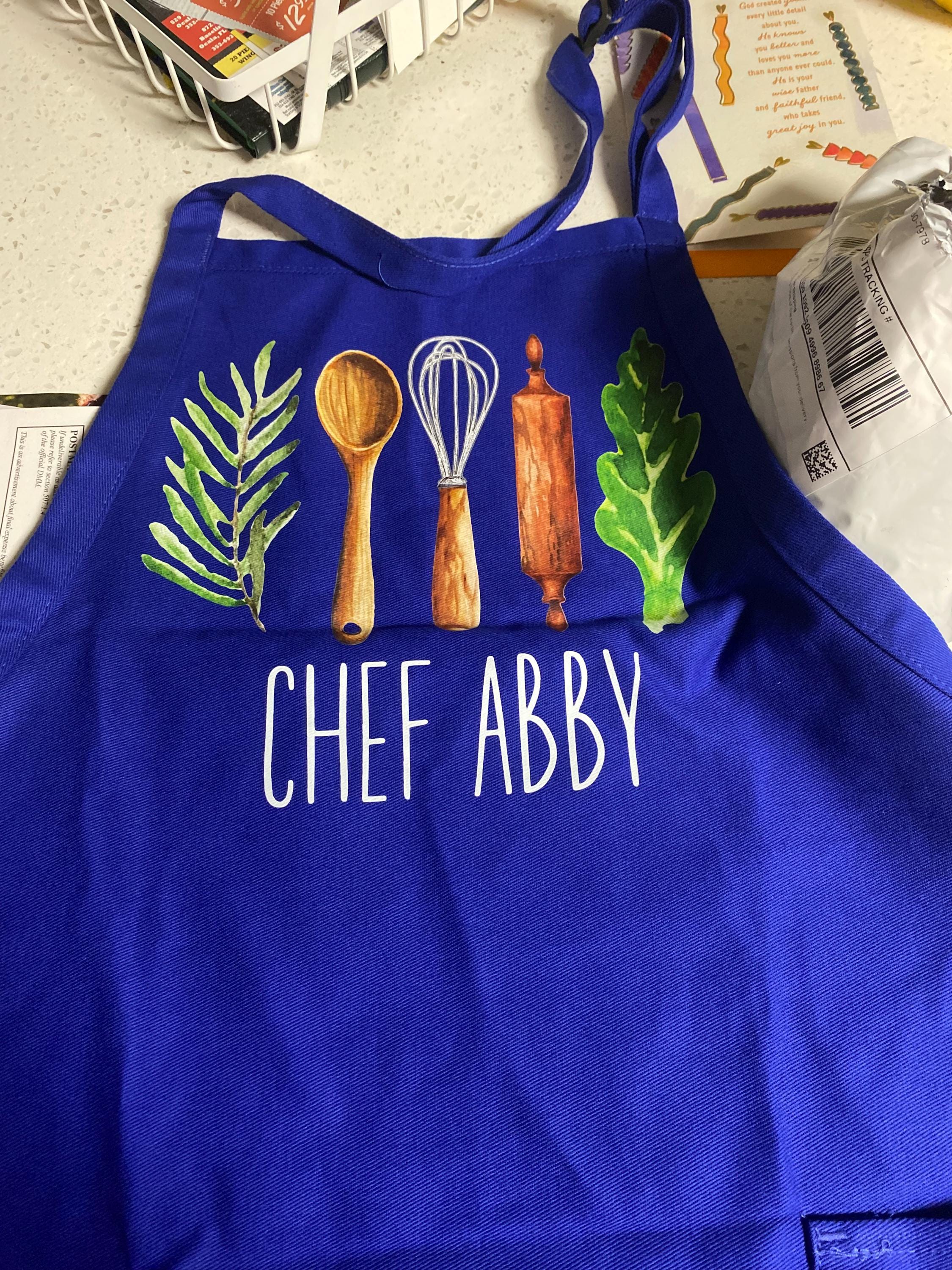 Personalized Apron for Women, Custom Mother&#39;s Day Gift, Kitchen Apron for Grandmother, Personalized Gift for Mom, Custom Printed Apron