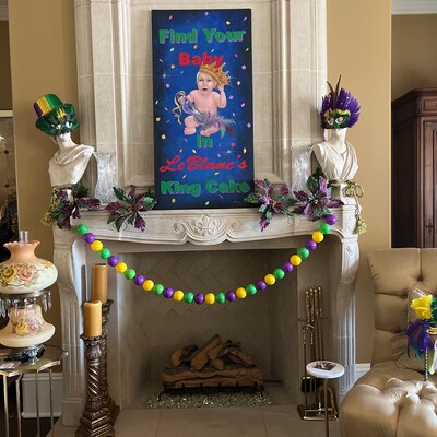 jumbo mardi gras garland