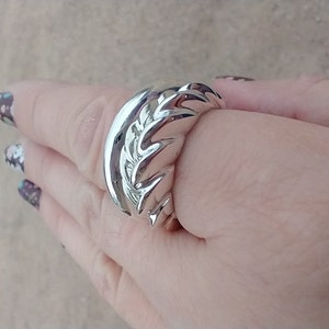 Boho Statement Ring, Sterling Silver Ring for Women, Wrap Ring, Long ...
