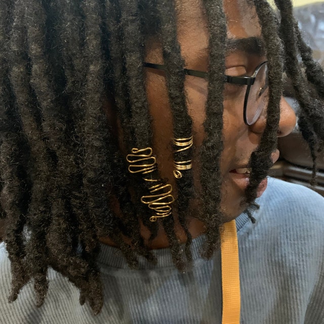 Loc Jewelry Gold BOSS Word Hair Jewelry Accessory for  Dreadlocks/braids/twists 