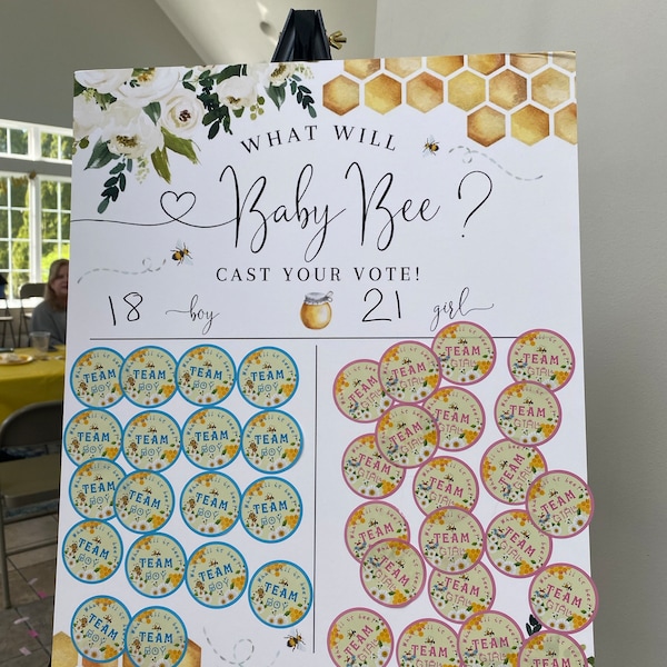 Bee Gender Reveal Boy or Girl Chart What Will Baby Bee He or She Cast ...