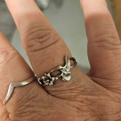 Vintage Hummingbird Golden Ring