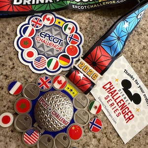 EPCOT Drinking Around the World Challenge Passport Medal | 11