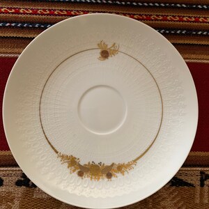 Vintage Rosenthal Medley Plate: White & Gold Floral, Winblad