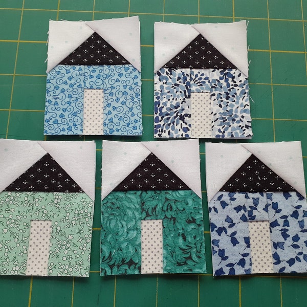 MINI HOUSE BLOCK Foundation Paper Piecing Template Pattern - Etsy