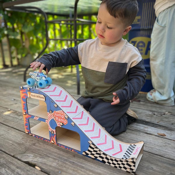Boys Ramp Birthday Gifts for Boys, Personalized Jump Ramp for Toys Cars, Cars ...