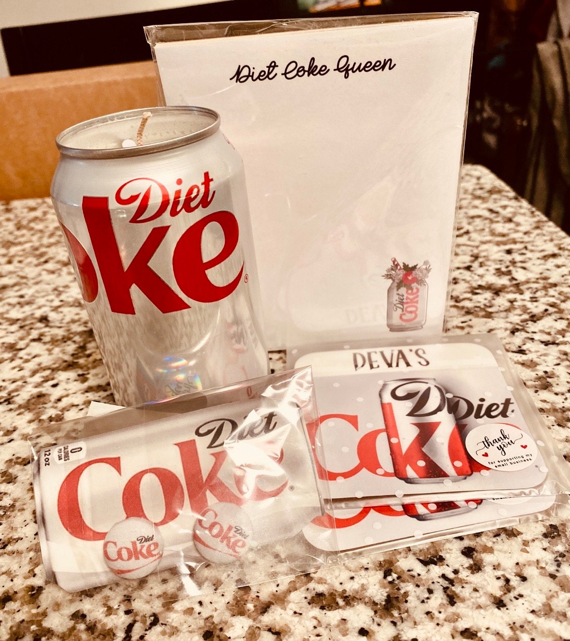 Diet Coke Soy Candle - Hand Poured Diet Coca Cola Soda Can Candle - Custom Scented Soda Pop Candle
