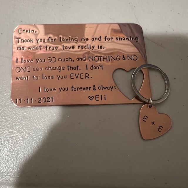 Best Gift- Anniversary Gift for Boyfriend- Permanent Love Letter