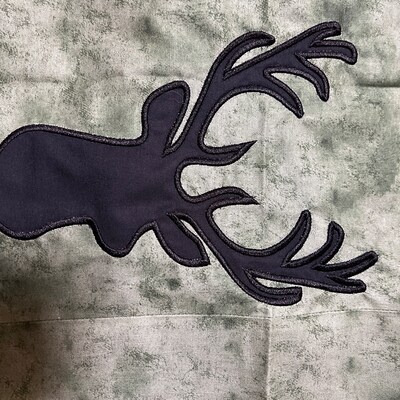 Buck Deer Head Silhouette Applique Machine Embroidery Designs Assorted ...