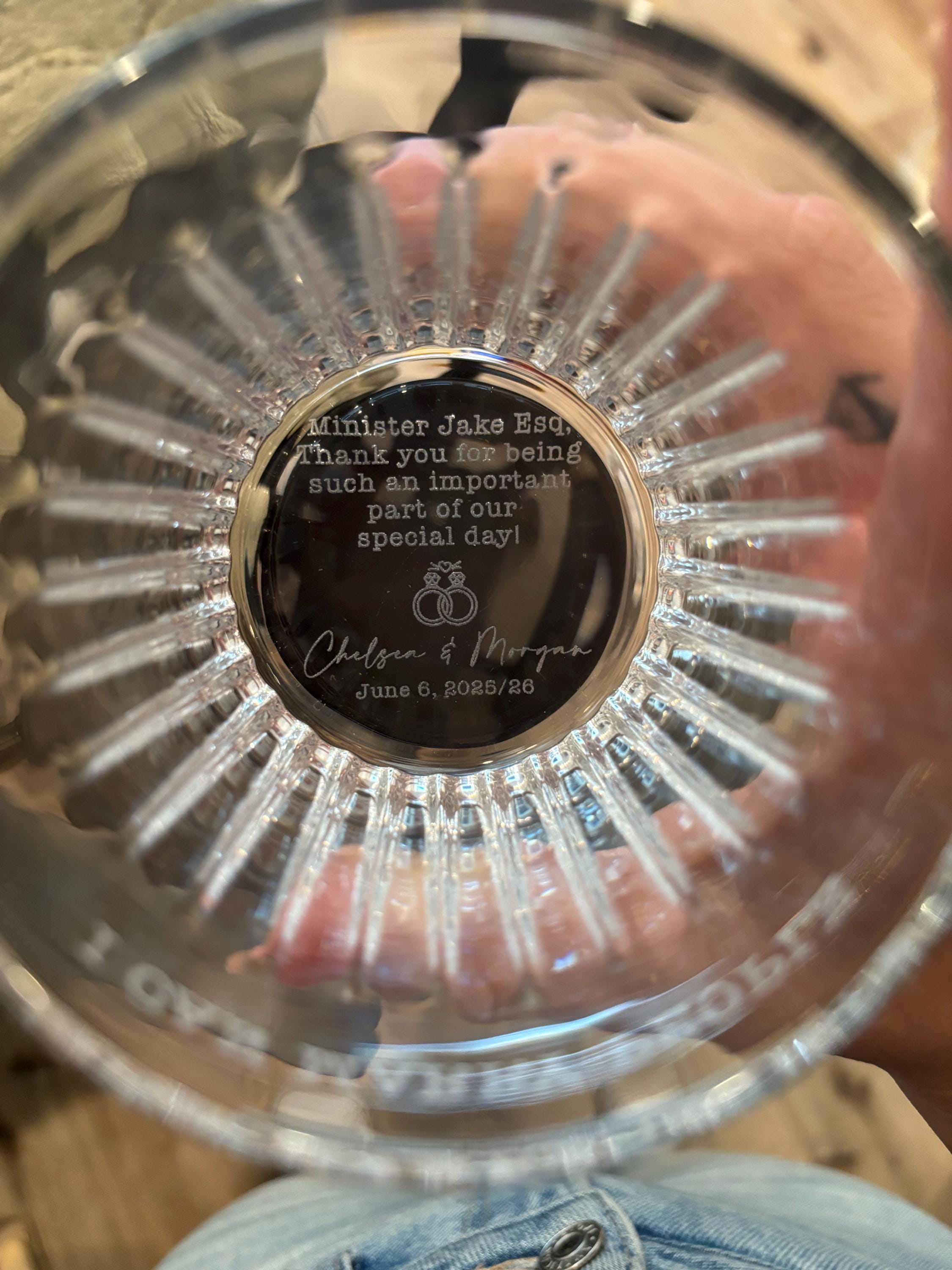 Personalized Wedding Gift for Officiant - Custom I can Marry People Whiskey Glass, Laser Engraved, 11 oz