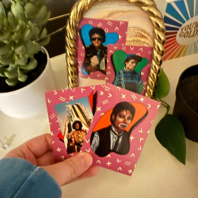 マイケル・ジャクソンのステッカー付きトップスカード - Etsy 日本