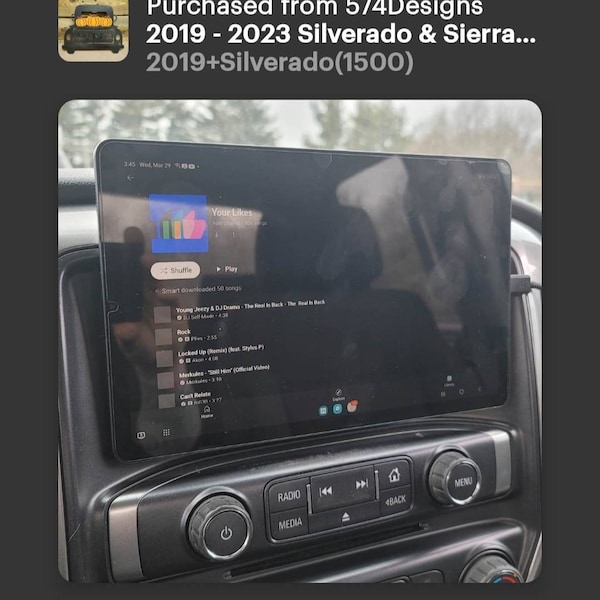2019 - 2023 Silverado & Sierra Magnetic Tablet Holder (removable) - Etsy