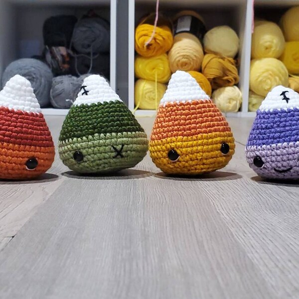 Amigurumi Candy Corn Crochet Pattern: Easy Halloween DIY (PDF Pattern ...