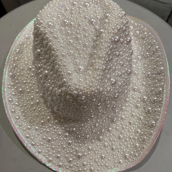 Pearl Band Accent Cowboy Western Hat