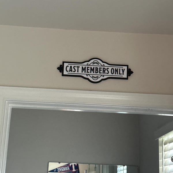 Cast Member Sign | Magical Themed Home Decor | Wall Sign - Etsy