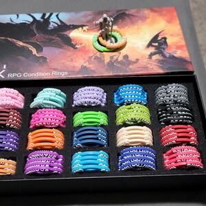 DND Miniatures Condition Rings With Box 96 Markers to Track 24 ...